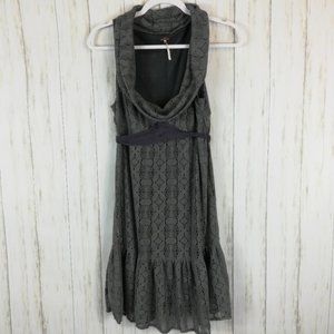 Free People Dress 6 Irish Lace Cowl Neck Belted